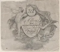 Trade card for William Allen, Map and Print Seller in Dublin — Anonymous, British, late 18th–early 19th century — ujęcie 2