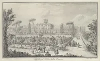 View of the Villa La Petraia, in Vedute delle ville, e d'altri luoghi della Toscana (page 33) — Giuseppe Zocchi — ujęcie 2