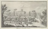 View of the Villa La Petraia, in Vedute delle ville, e d'altri luoghi della Toscana (page 33) — Giuseppe Zocchi — ujęcie 2