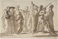 Group of Men — Master of the Large Figure Brush Drawings — ujęcie 2