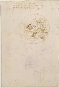 Allegory on the Fidelity of the Lizard (recto); Design for a Stage Setting (verso) — Leonardo da Vinci — ujęcie 2