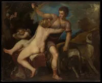 Venus and Adonis — Titian (Tiziano Vecellio) — ujęcie 2