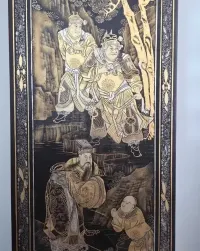 Monumentalne Panele Laka CHIBET 160cm – Antyk z Proweniencją 1920r. Chiny — ujęcie 4