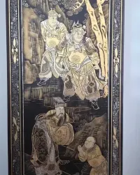 Monumentalne Panele Laka CHIBET 160cm – Antyk z Proweniencją 1920r. Chiny — ujęcie 4