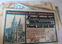 200 Milionów Marek Niemcy NOTGeldschein Landau Pfalz i inne Kolekcja — ujęcie 3