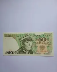 Banknot 50 zł sztywny prl — ujęcie 2