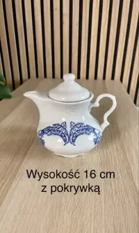Czajnik porcelana Karolina wzór Euforia vintage – wys. 16 cm, z pokrywką — ujęcie 4