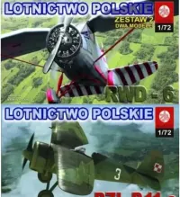 Dwa modele do sklejania samolot RWD-6 + PZL P.11c Plastyk S 066 — ujęcie 4