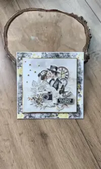 Kartka własnoręcznie wykonana na ślub, handmade — ujęcie 4