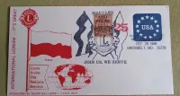koperta znaczek USA 1989 polska Magyars and Poles LIONS — ujęcie 3