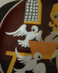 Talerze antyki z bajki o Kopciuszku i Remrant z Sesiką sygnowane — ujęcie 3