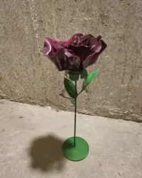 Metalowa róża, Dzien Kobiet, urodziny – rękodzieło, handmade — ujęcie 3
