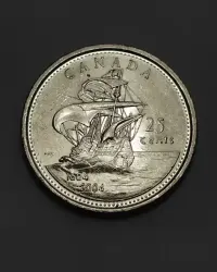 Moneta okolicznościowa Kanada 25 centów 2004r. Elizabeth II — ujęcie 5