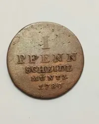 Niemcy Brunszwik-Lüneburg-Calenberg-Hannover 1 fenig 1780r. IWS - Jerzy III — ujęcie 5
