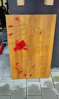 Obraz deska gwoździe i sznurek. Paznokcie. — ujęcie 2