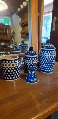 Oryginalna ceramikaz Zakładów Ceramicznych Bolesławiec komplet — ujęcie 4