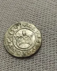 Srebrna moneta Polska Półgrosz koronny 1509r. Kraków , Zygmunt I Stary - bardzo ładny stan — ujęcie 5