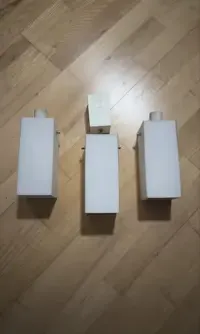 lampa sufitowa 3 sztuki, mleczne szkło — ujęcie 4