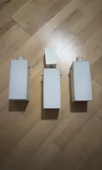 lampa sufitowa 3 sztuki, mleczne szkło — ujęcie 4