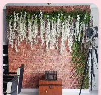 Wisteria glicynia sztuczna girlanda kwiatowa dekoracja 12 sztuk — ujęcie 3
