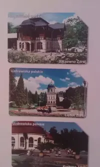 3 karty kolekcjonerskie telefoniczne tematyczne Uzdrowiska polskie — ujęcie 3