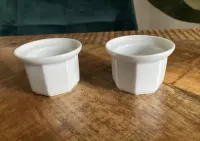 Dwa białe świeczniki dla tealight Schirnding Bavaria — ujęcie 5
