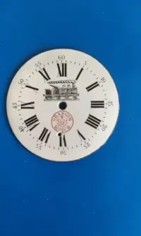 Grangin Watch,porcelanowa tarcza,zegarek kieszonkowy,kolejowy,antyk — ujęcie 4