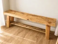 Konsola drewniana rustykalna 100 cm | lite drewno z odzysku — ujęcie 4