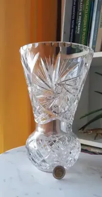 Kryształowy wazon 23,5 cm PRL — ujęcie 3
