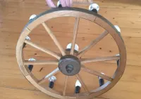 Lampa żyrandol z koła wozu 57 cm — ujęcie 4