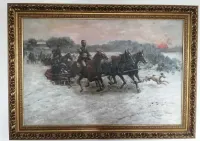 Obraz olejny na płótnie Alferd Wierusz-Kowalski 1885 Sanna Wieczorna — ujęcie 2