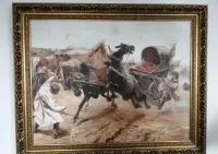 Obraz olejny na płótnie Józefa Brandta z 1885 roku Konie poniosły — ujęcie 2