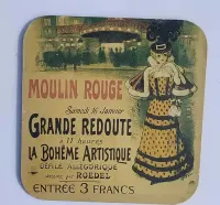 Podkładki z lat 50 drewniane Moulin Rouge "i inne" — ujęcie 4