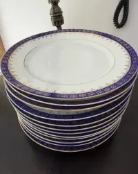 Porcelanowe talerze 12 sztuk.Kobaltowy wzor.Czechoslovakia. — ujęcie 5