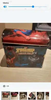 Pudełko blaszane marvel spider man kolekcja do kart pudełeczko — ujęcie 4