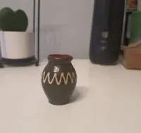 Wazonik miniaturka  wazon flakon hand made dekoracja retro PRL NOWE — ujęcie 4