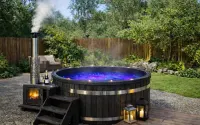 BALIA OGRODOWA premium 2m, Jakuzzi, ruska bania, sauna, Producent spa, hydromasaż led — ujęcie 2