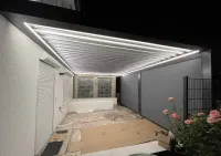 Pergola Aluminiowa Lamele Zadaszenie Taras Led Transport Aluminium — ujęcie 2