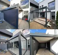 Pergola Aluminiowa Lamele Zadaszenie Taras Led Transport Aluminium — ujęcie 3