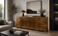 KOMODA BUFET klasyka ART DECO antyk 5 szuflad pod TV RTV 2,5 m Warszawa — ujęcie 2