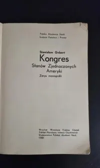 Kongres Stanów Zjednoczonych Ameryki Stanisław Gebert 1981 Ossolineum — ujęcie 3