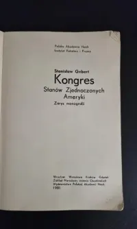 Kongres Stanów Zjednoczonych Ameryki Stanisław Gebert 1981 Ossolineum — ujęcie 3