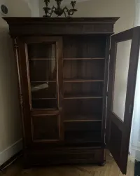 Antyczna biblioteka / witryna eklektyczna, XIX w., czeczotka orzechowa — ujęcie 3