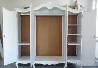 biała szafa ludwik ludwikowska dębowa stara shabby chic modern antyki 4D — ujęcie 2