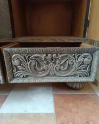 dębowa  szafa zabytkowa w stylu vintage/retro — ujęcie 4