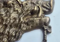 Duża plakieta myśliwska dzik, mosiężna (18 cm) — ujęcie 5