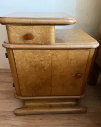 Łóżko z nocnymi stolikami antyk Ok 1930rok- art deco — ujęcie 3