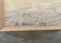 Obraz - akwarela - Kraków z 1949 roku - aukcyjny — ujęcie 2