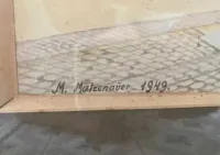 Obraz - akwarela - Kraków z 1949 roku - aukcyjny — ujęcie 2