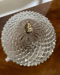 Plafon, szklana lampa karbowana kula, ananas — ujęcie 4